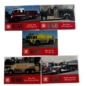 5 Fire Engines Trading Cards Series Three from 1994 by Virginia Hobby Supply